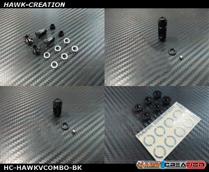 Hawk Creation Transmitter Accessories Combo For Vbar Control Radio (BLACK)